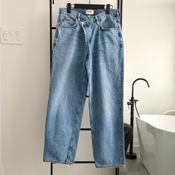 Agolde Denim - AGOLDE Arc Light Wash Straight Leg Jeans, size 27